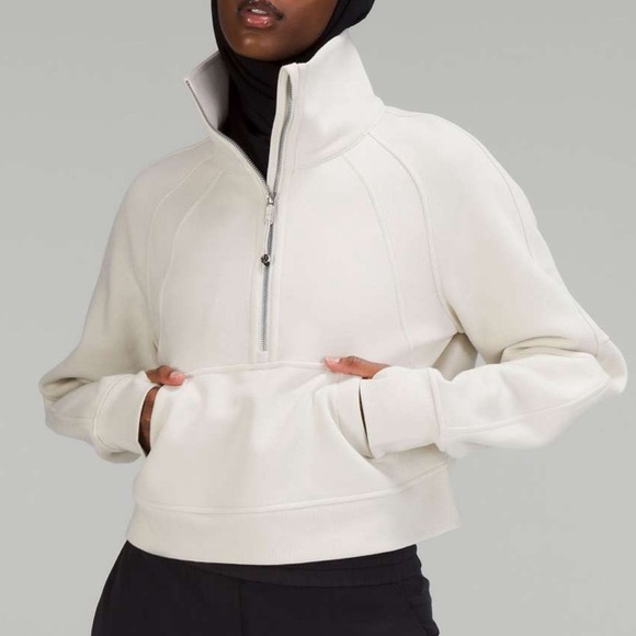 lululemon athletica Tops - NWOT Lululemon Scuba Oversized Funnel Neck Half Zip Bone XL/XXL